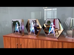 3DミラーのLEDライトを広告するためのレーザー光線写真表示キオスク