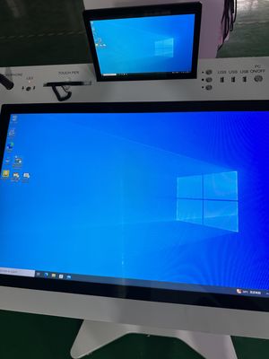 32' Windows インタラクティブ PCAP LCD デジタルディスプレイ レクターン スマート ダブルスクリーン AIO 会議台