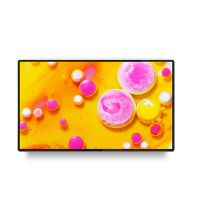 65インチ4K超高画質 壁に装着されたデジタルシグネージ 4mm/10mm スプライスエッジと赤外線タッチパネル