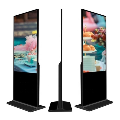 縦TVのタッチ画面のキオスク4kの屋内広告HD Lcdを立てる床