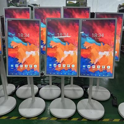 32インチスタンド ポータブル スマートインタラクティブタッチキオスク モバイル無線液晶回転ディスプレイ