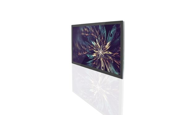 65インチ4K超高画質 壁に装着されたデジタルシグネージ 4mm/10mm スプライスエッジと赤外線タッチパネル
