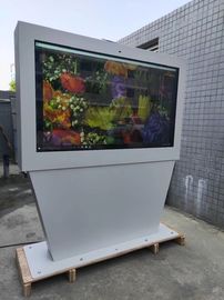 屋外の床の立場のデジタル メニューTVのエンクロージャのモニター65inch 55inch 43inchの景色スクリーンのキオスク
