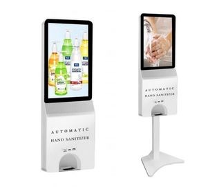 自動手のSanitizerディスペンサーが付いているLCDのタッチ画面のデジタル屋内表記