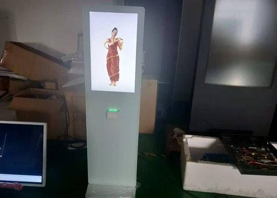 黒い色プリンターとの接触10ポイントのが付いている32インチのタッチ画面のキオスク400cd/m2