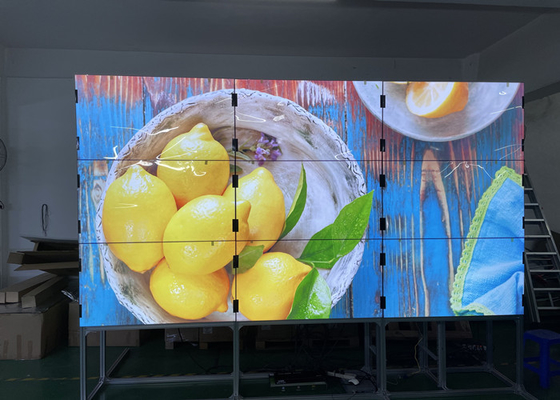 lcdの相互ビデオ壁3.5mmの極度の狭い斜面49のインチ2x2 3x3 4k Fhdは継ぎ目が無いした